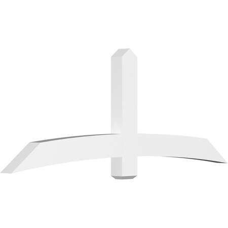 Ekena Millwork Bellingham Architectural Grade PVC Gable Bracket, 84"W x 31 1/2"H x 4"D x 6"F, 9/12 Pitch GBP084X32X0406BEL00